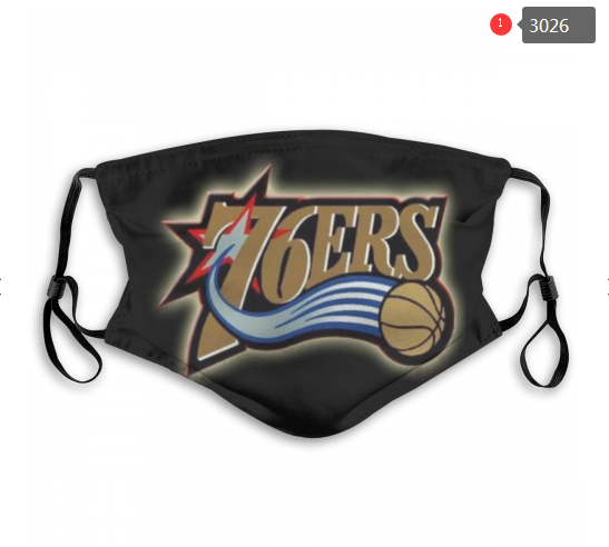 NBA Philadelphia 76ers Dust mask with filter->nba dust mask->Sports Accessory